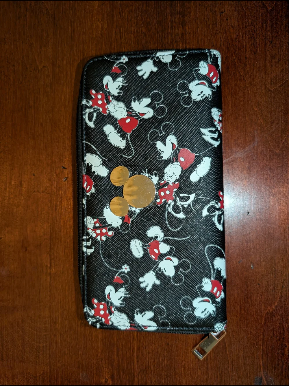 Disney Mickey Mouse Black Wallet with White Logo